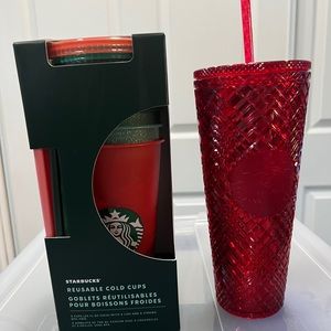 Winter Cold Starbucks Cups and Red Starbucks Tumbler